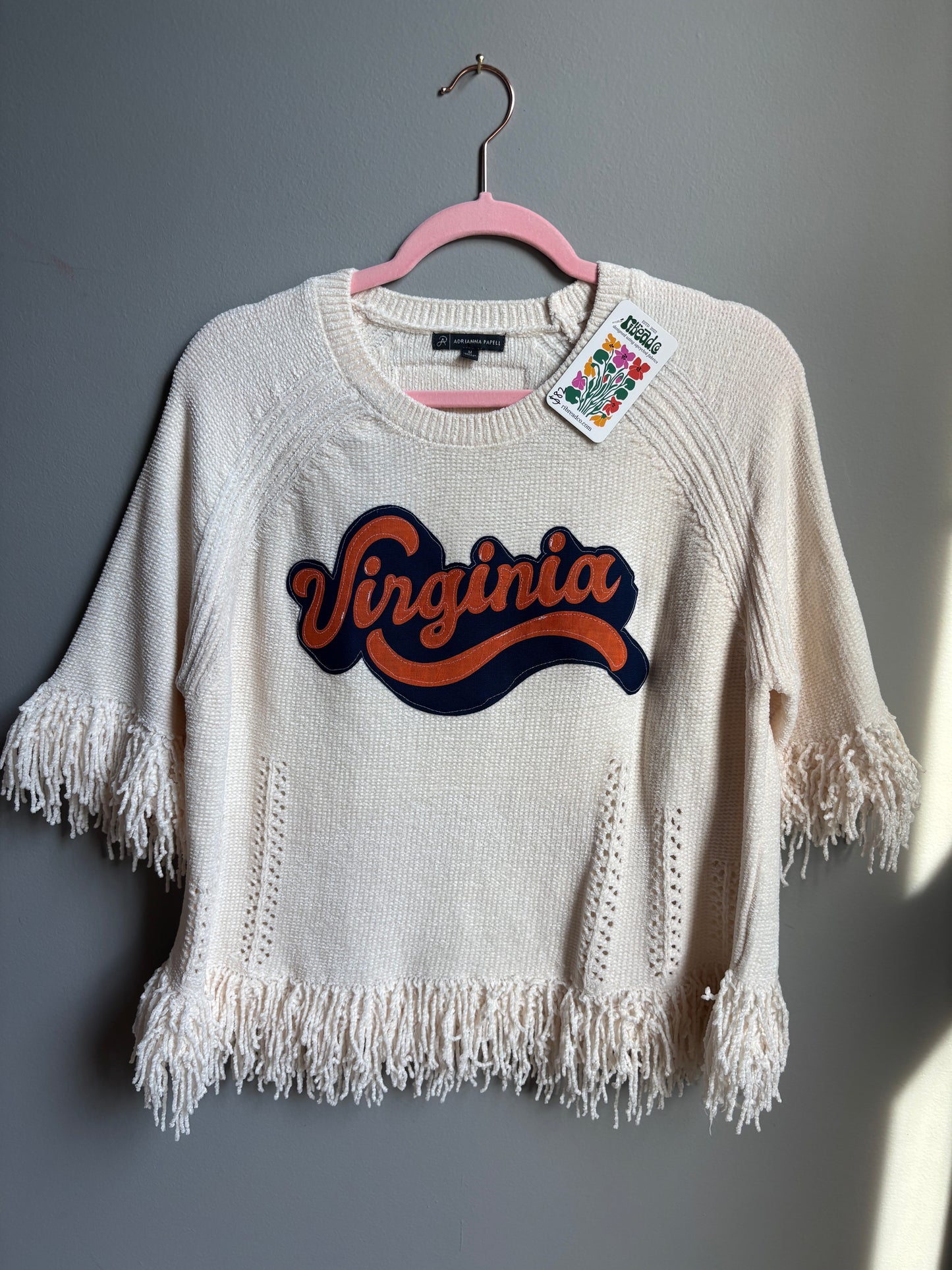 virginia fringe knit top (womens m)