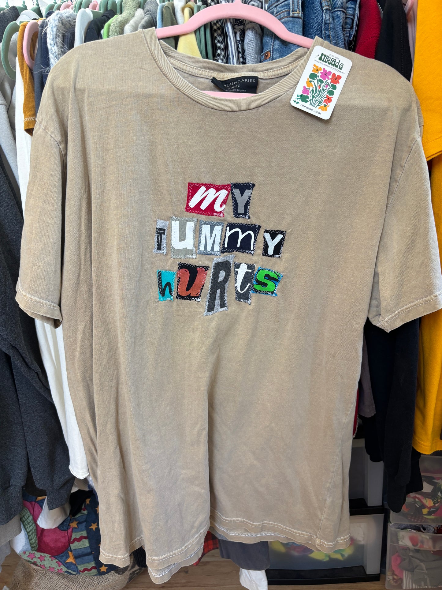 my tummy hurts tee (men’s m)