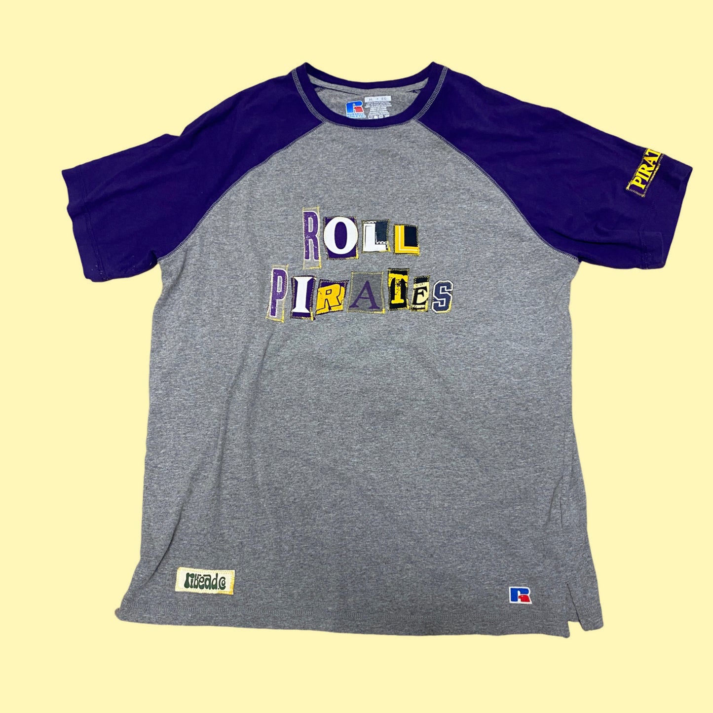 roll pirates baseball tee