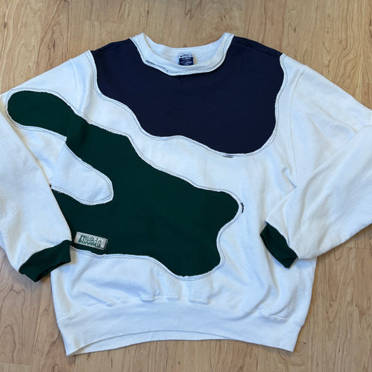 wavy peek-a-boo champion crew (unisex xl)