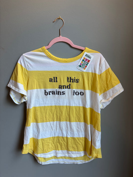 all this and brains too tee (women’s xl)