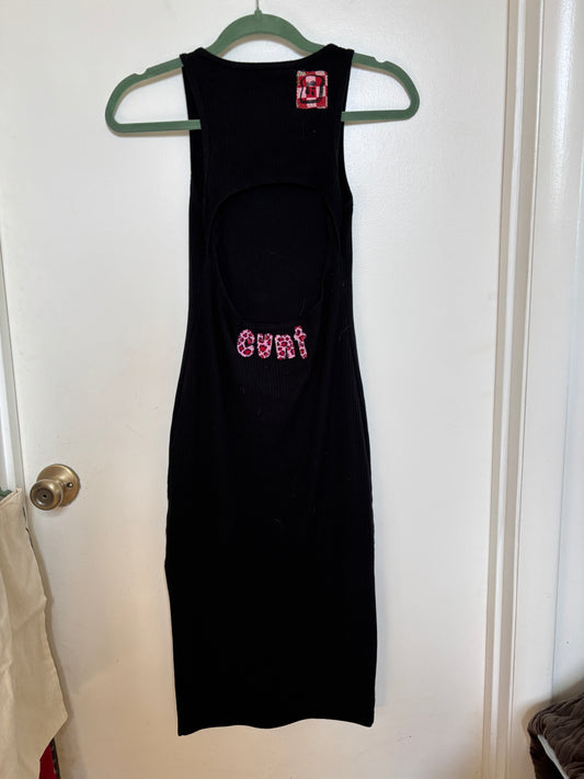 cunt open back dress (women’s s)