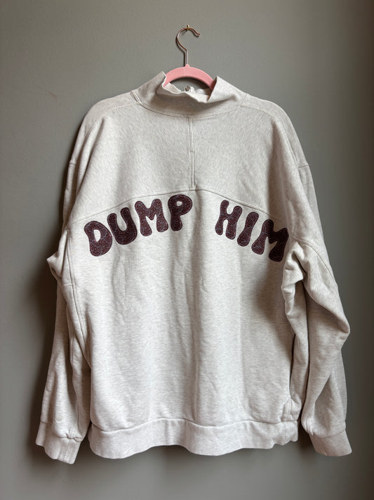 dump him lululemon 1/4 zip (womens 2xl)