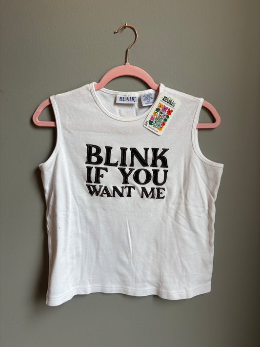 blink if you want me tank (womens m)