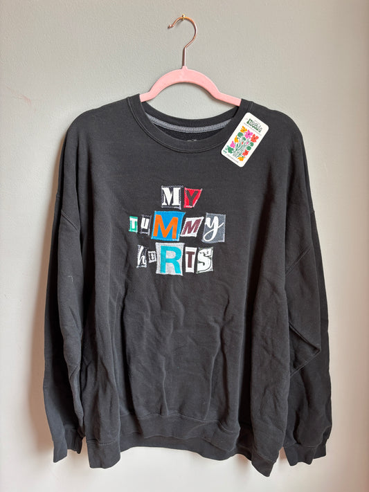 my tummy hurts crew (unisex xxl)
