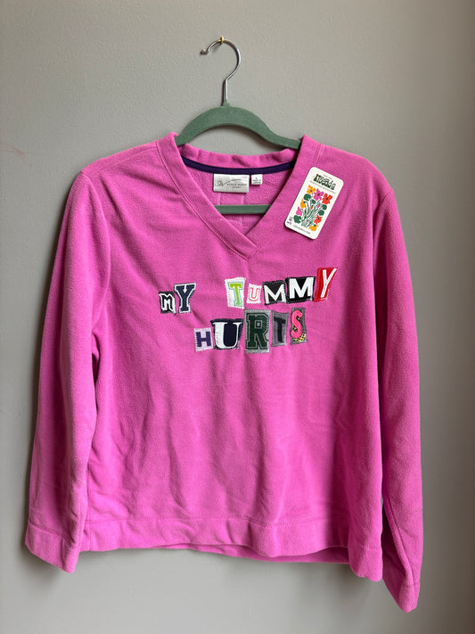 my tummy hurts fleece (womens l)