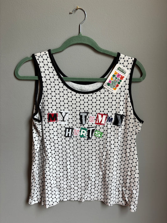 my tummy hurts tank (womens m)