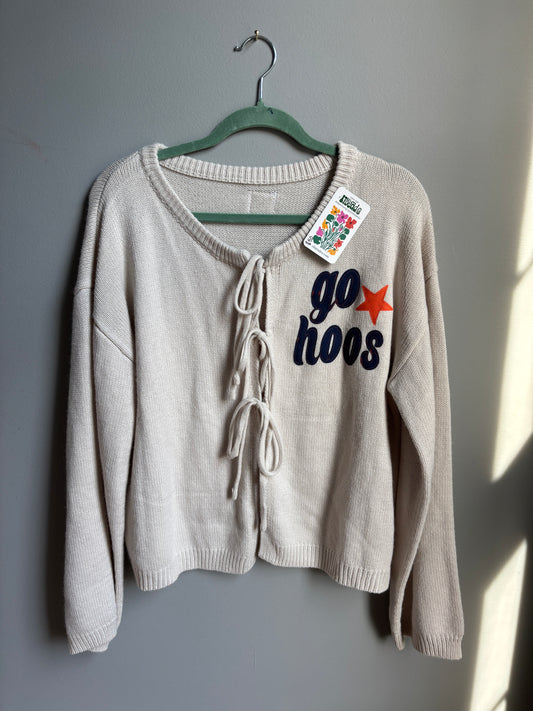 go hoos tie sweater (womens l)