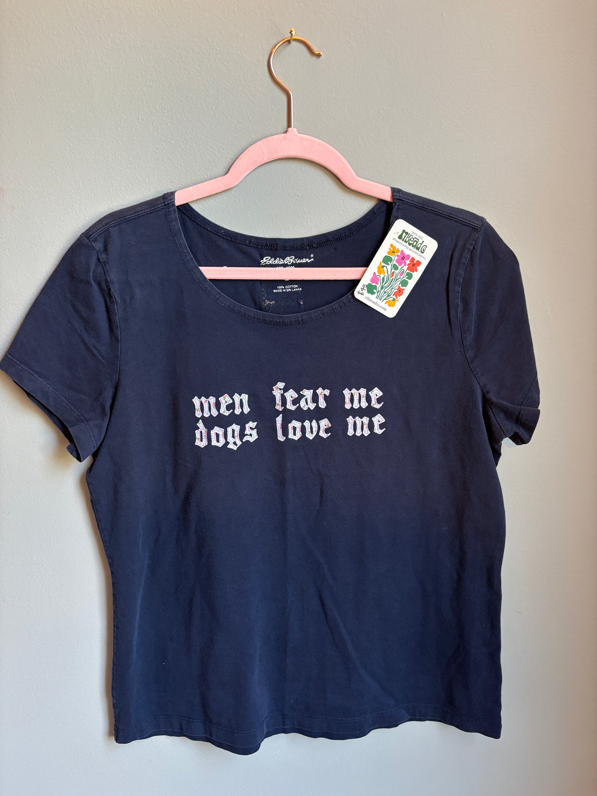 men fear me dogs love me (womens l)